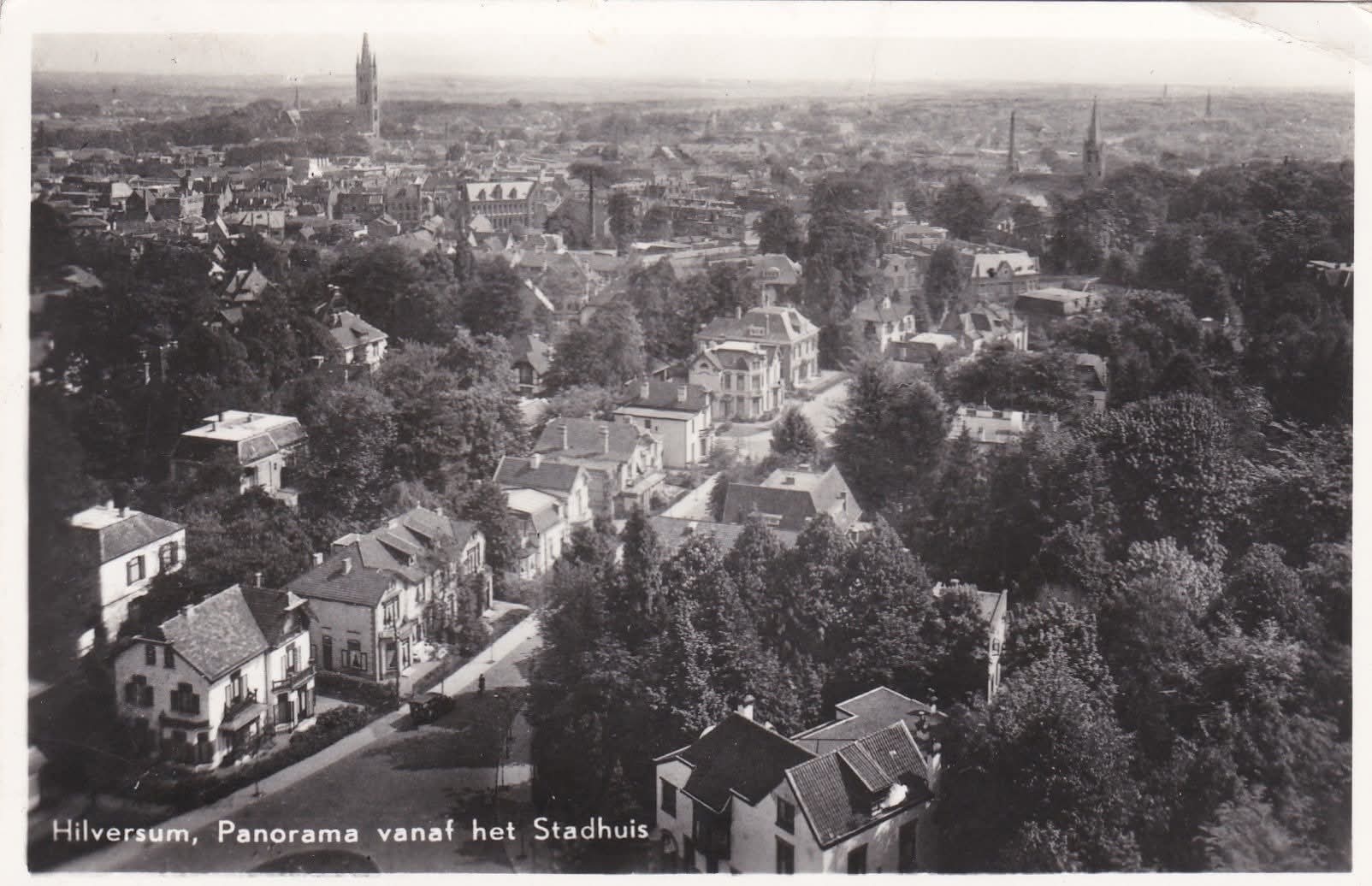 Oude Enghweg vanaf de toren van het Raadhuis, rond 1930